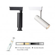 25W CCT Adjustable Dimmable LED Track Light Beam Angle Changeable Track Spotlight For Museum Art Gallery Lighting